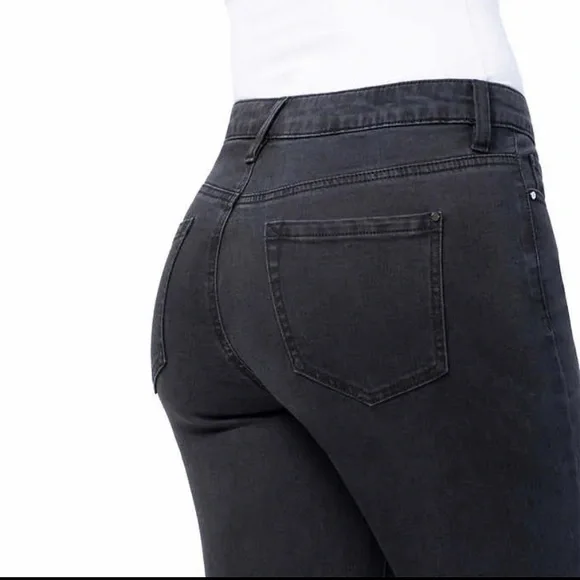 Straight Leg Black Denim Jeans - Picture 1 of 8